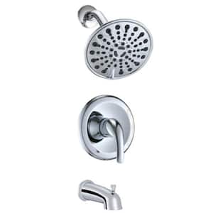 6-Spray Patterns with 2.5 GPM 6 in. Wall Mount Fixed Shower Head in Chrome