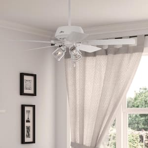 River Ridge 52 in. Indoor/Outdoor Fresh White Ceiling Fan with Light Kit
