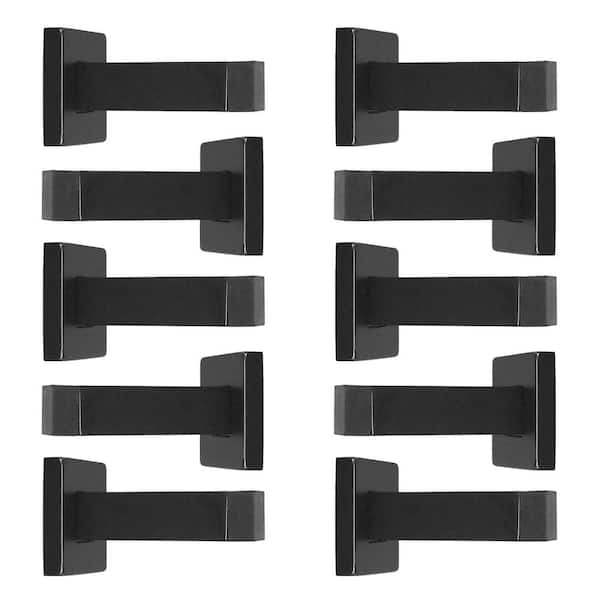 INOX DSIX 3-5/32 in. L, 3/4 in. Dia Graphite Black Stainless Steel Square Wall Mount Door Stop (10-Pack)