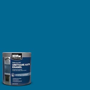 1 qt. #OSHA-1 OSHA SAFETY BLUE Semi-Gloss Enamel Urethane Alkyd Interior/Exterior Paint