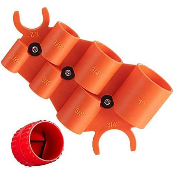 1/4 in. - 1 in. Depth Gauge and Pipe Deburring Tool Kit, Inner Outer Reamer for Multiple Pipes