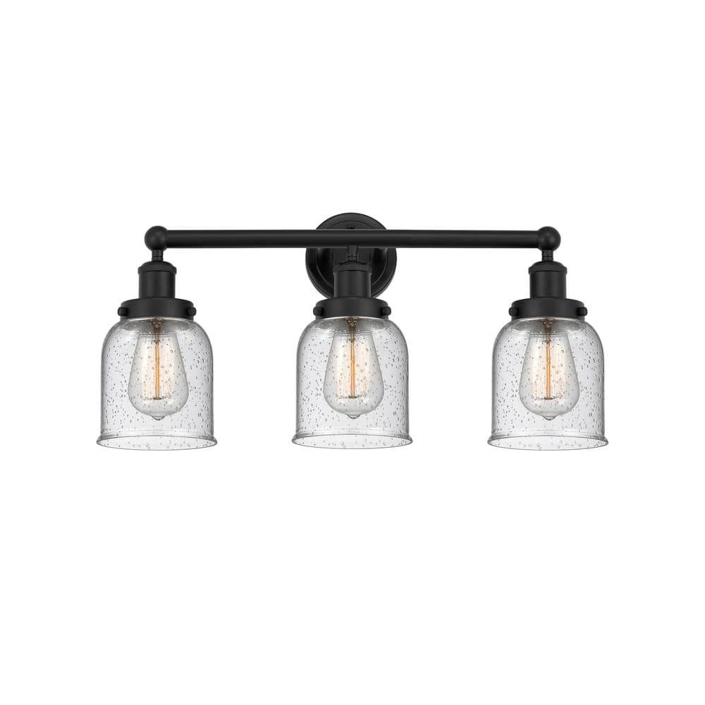 Bell 24.5 in. 3-Light Matte Black Vanity Light with Glass Shade price history on PriceWatchPro