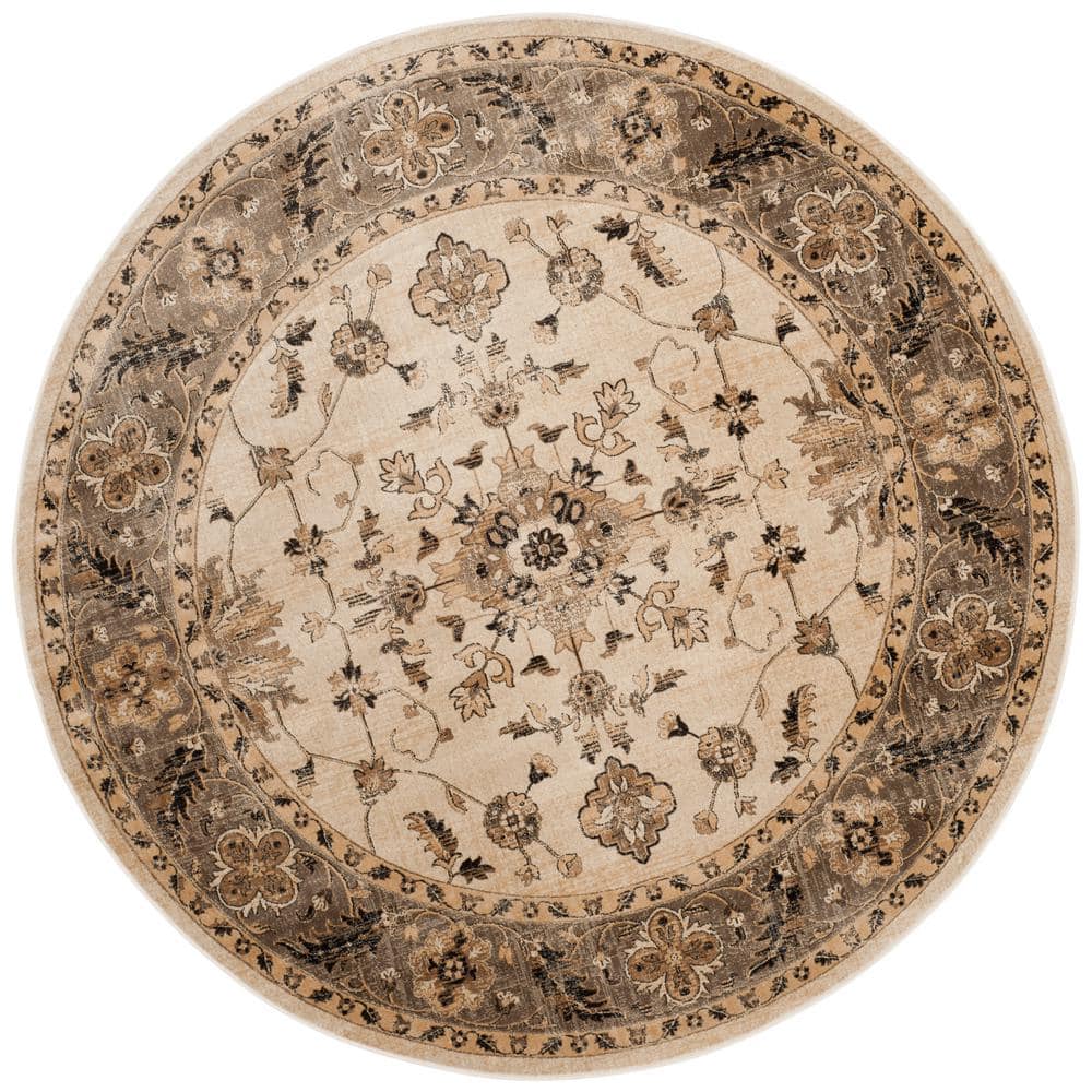 Elegance Reimagined Gray Wool-Blend 6' Round Area Rug