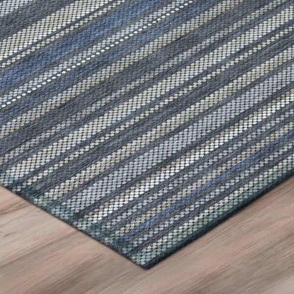 Chantille Machine Washable Indoor/Outdoor Abstract ACN3106 Navy 3 ft. x 4 ft. Area Rug