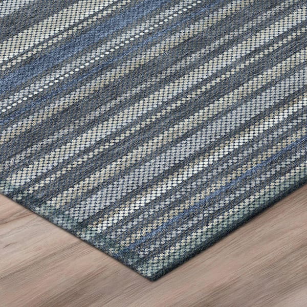 Chantille Machine Washable Indoor/Outdoor Abstract ACN3106 Navy 9 ft. x 12 ft. Area Rug