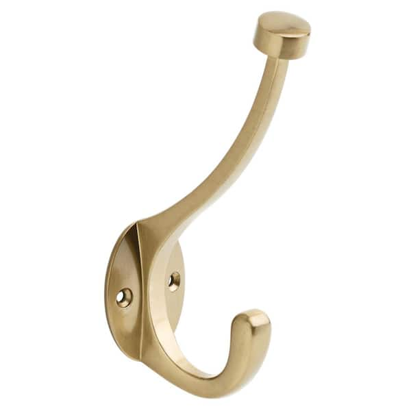 5 5 8 in. Zinc 35 lbs. Weight Capacity Pilltop Coat Hook in Champagne Bronze 4 Pack