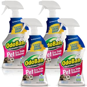 32 oz. Pet Oxy Stain Remover, Oxygen Activated Hydrogen Peroxide Pet Stain Remover for Carpet and Fabric (4-Pack)