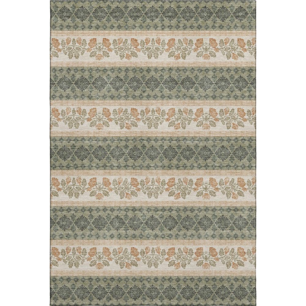 Mayfield Premium Machine Washable Abstract AMF2465 Sage 8 ft. x 10 ft. Area Rug price history on PriceWatchPro
