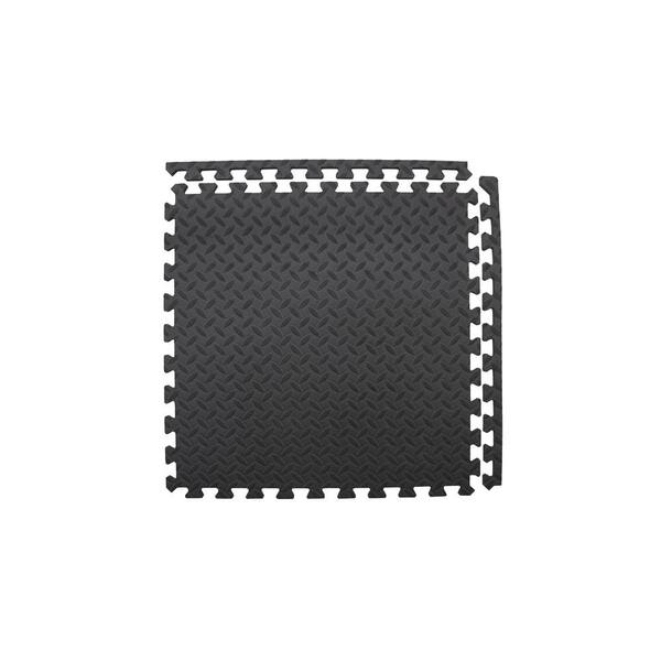 TrafficMaster Diamond Soft Black 36 in. x 48 in. Foam Mat