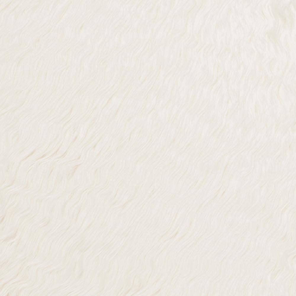 Ivory Luxe Silken Shag 5' x 7' Handmade Tufted Sheepskin Area Rug