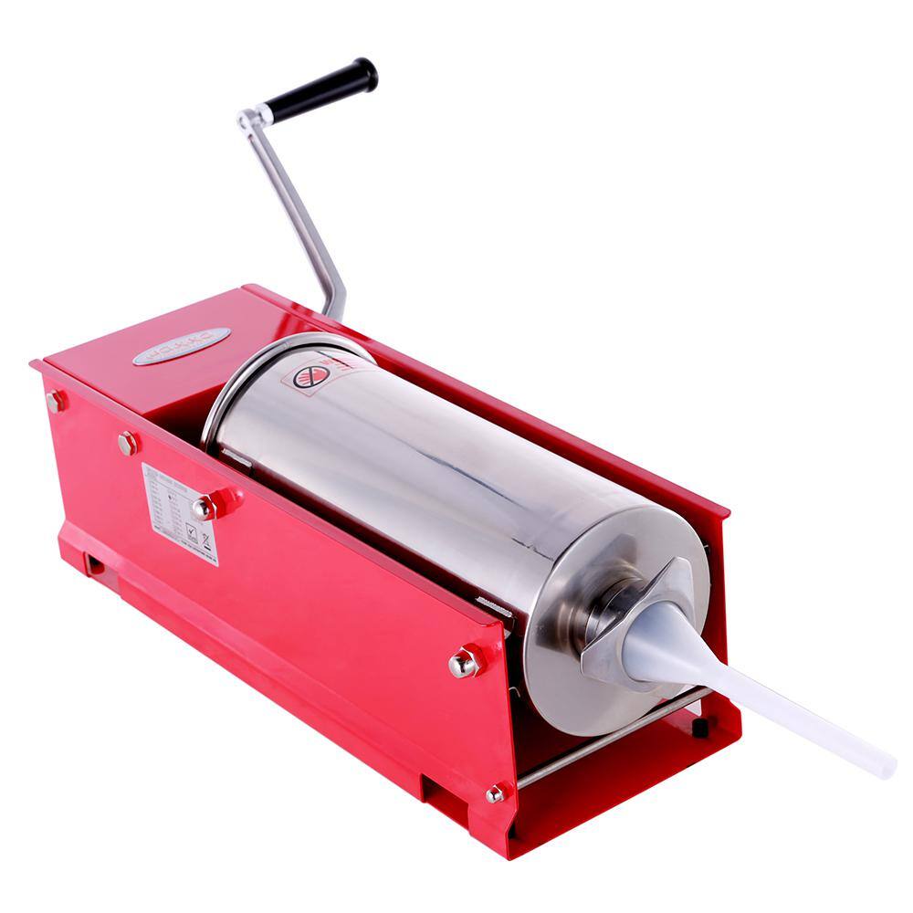 11 lbs. (5 l) Sausage Stuffer 2Speed Steel Horizontal Sausage Stuffer