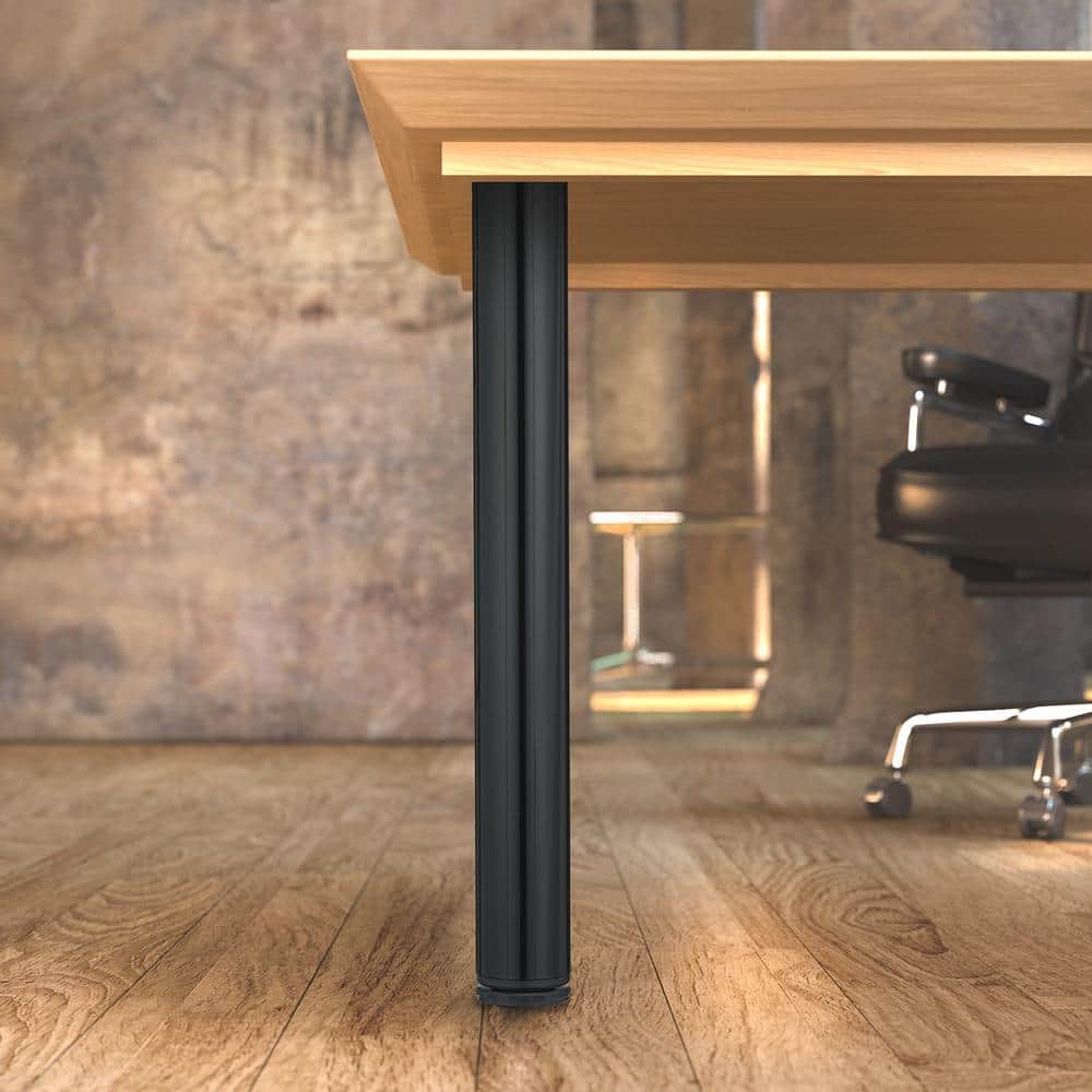 Elegant 28" Black Adjustable Metal Table Leg