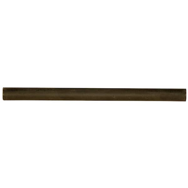 Orion Bronze 0.47 in. x 7.87 in. Glazed Terracotta Clay Quarter Round Bullnose Trim (0.02 Sq. Ft. / Each)