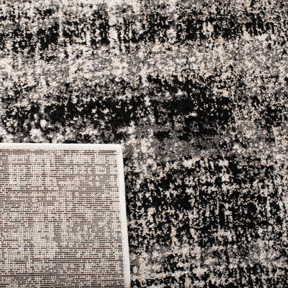 Silver/Black 9' x 12' Abstract Synthetic Rectangular Area Rug