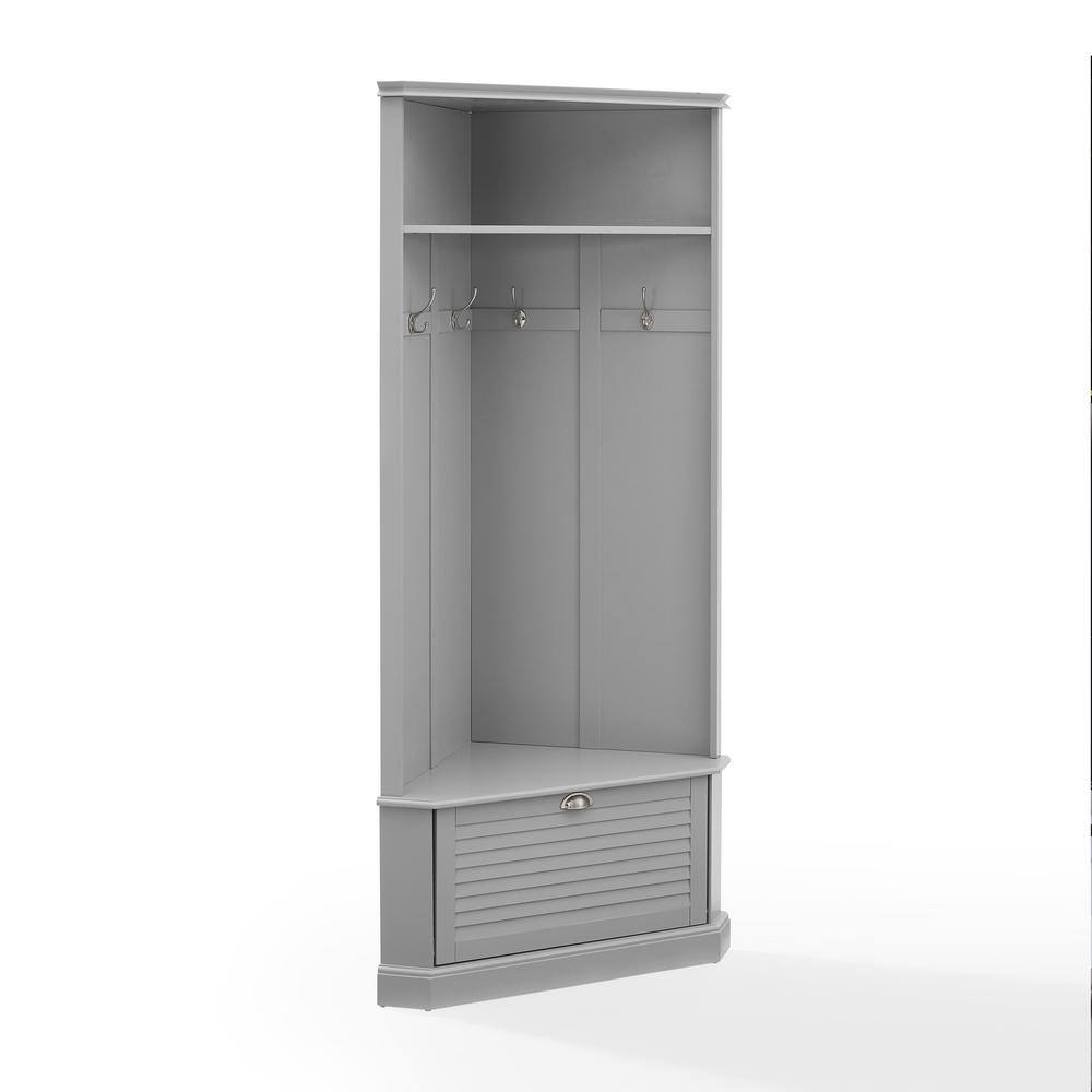 CROSLEY FURNITURE Ellison Gray Corner Hall Tree CF6038GY The Home Depot