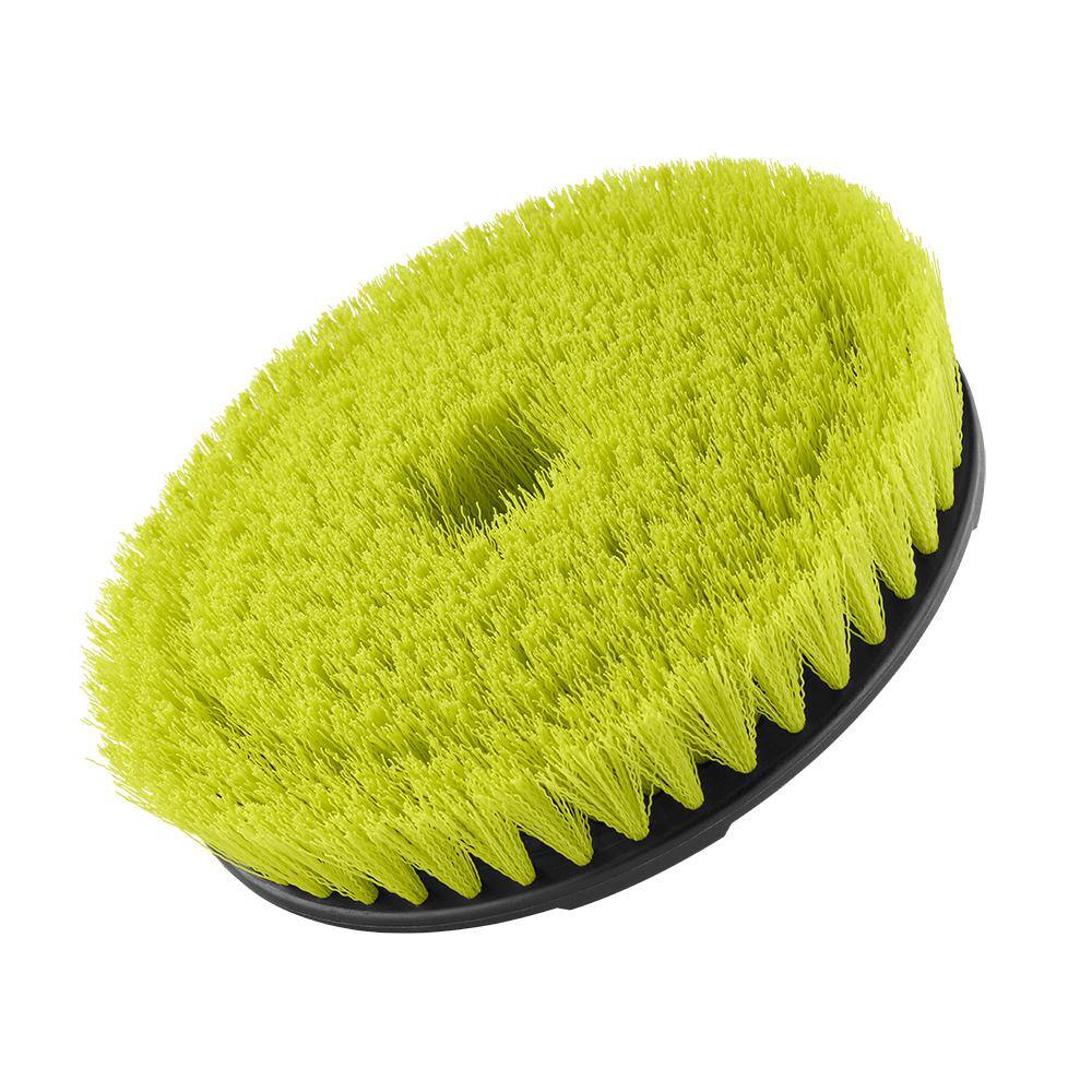 8 in. Medium Bristle Brush Accessory for RYOBI P4500 and P4510 Scrubber Tools, Pack of 4