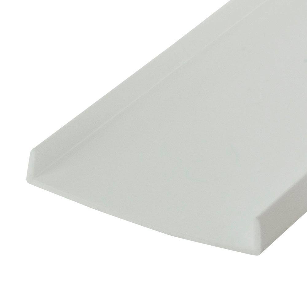 1/4 in. D x 2 in. W x 72 in. L White Styrene Plastic U-Channel Moulding Fit
