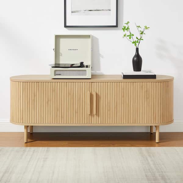 CROSLEY FURNITURE Ambrose Ash Record Storage Media Console CF1151