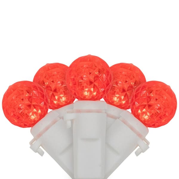 LED G12 Berry Christmas Lights - Red - 16 ft. White Wire - 50ct