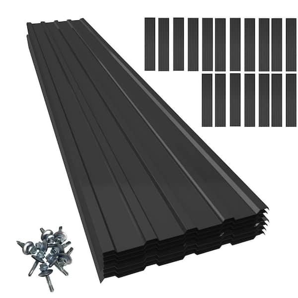 1.47 ft x 5.05 ft Corrugated 30 Gauge Galvanized Steel Roof Panel