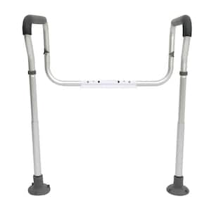 26 in.-31 in. Bathroom Toilet Safety Rail, Toilet Handle Grab Bars with Padded Armrests for Handicap, Disabled, Seniors