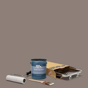 1 gal. #HDC-NT-27B Wild Truffle Extra Durable Satin Enamel Interior Paint and 5-Piece Wooster Set All-in-One Project Kit
