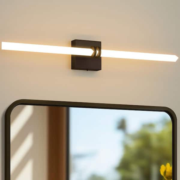 Modern 1-light Black LED Wall Sconce with 5 CCT, Dimmable, UL Certified-Versatile Lighting for Bathroom, Bedroom