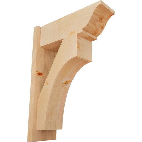 Ekena Millwork 8 in. x 28 in. x 20 in. Westlake Traditional Smooth Douglas Fir Outlooker