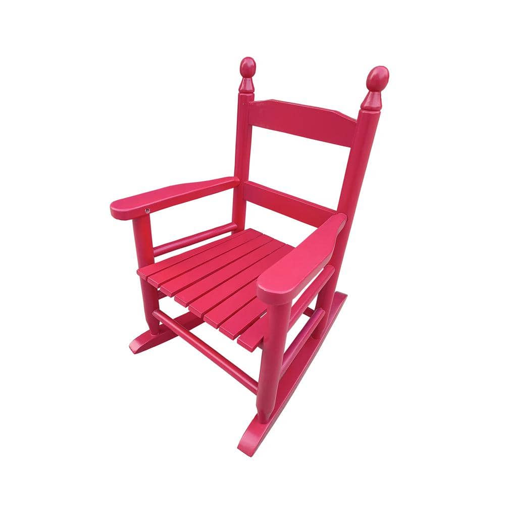 Angel Sar Rose Red Wood Outdoor Rocking Chair for Children, Set of 1 ...