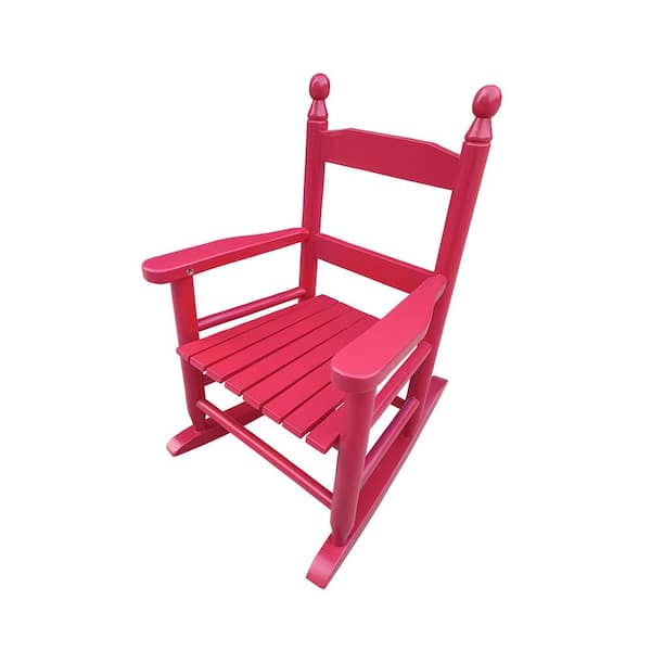 Angel Sar Rose Red Wood Outdoor Rocking Chair for Children, Set of 1