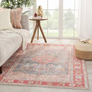 Cassander Pink/Blue 10 ft. x 14 ft. Bohemian Rectangle Area Rug