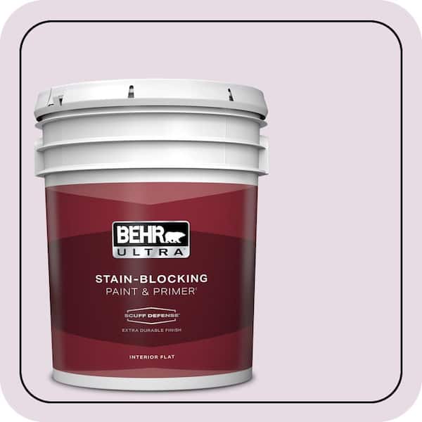 BEHR ULTRA 5 gal. #680E-2 Iced Mauve Extra Durable Flat Interior Paint & Primer