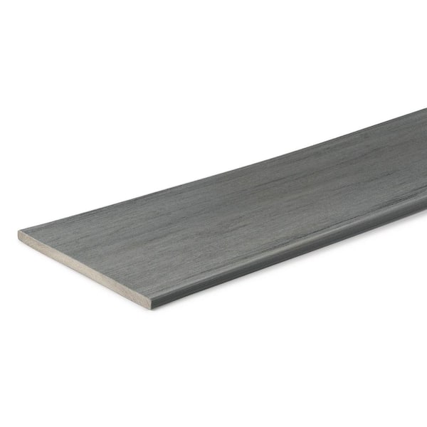 Unbranded Composite Prime+ 1/2 in. x 12 in. x 12 ft. Square Sea Salt Gray Composite Fascia(Actual: 0.58 in. x 11.95 in. x 12 ft.)
