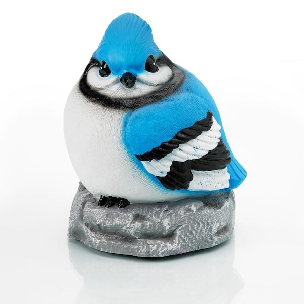 Exhart Audubon Glow Anywhere LED Blue Jay Statue