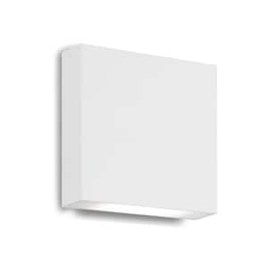 Mica 6 in. 1 Light 15-Watt White Integrated LED Wall Sconce