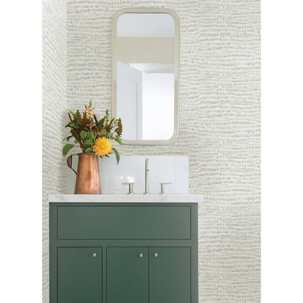 Seafoam Blue Kylver Peel and Stick Wallpaper Sample
