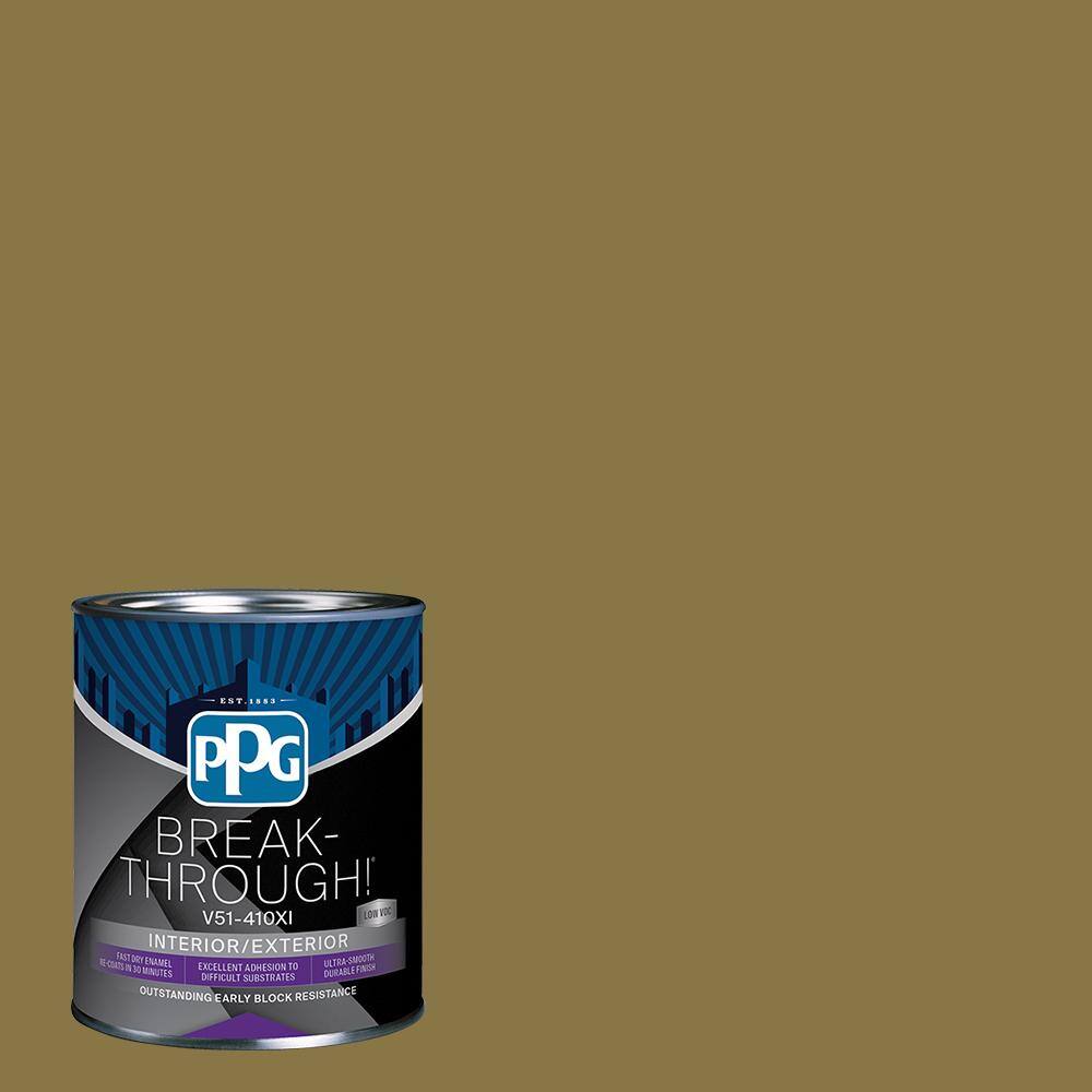 BreakThrough! 1 qt. PPG11116 Pickled Okra Satin Interior/Exterior