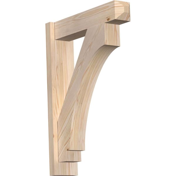 Ekena Millwork 6 in. x 30 in. x 22 in. Douglas Fir Imperial Craftsman Smooth Outlooker
