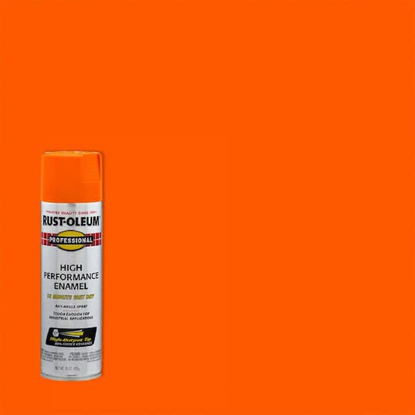 Rust-Oleum Professional 15 oz. High Performance Enamel Gloss Safety Orange Spray Paint (6-Pack)