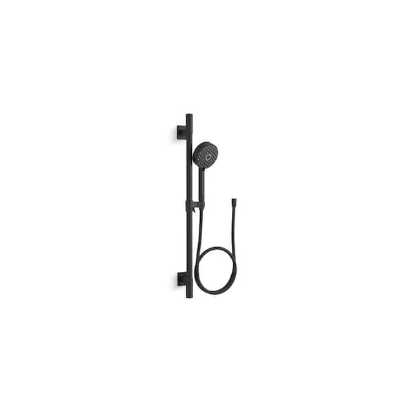 KOHLER Awaken G110 4-Spray Wall Mount Handheld Shower Head with 2.5 GPM in Matte Black