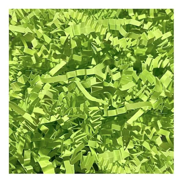 1 lb. Fresh Green Crinkle Cut Paper Shred Filler for Gift Wrapping, Basket Fillers, Party Decor, Eco-Friendly