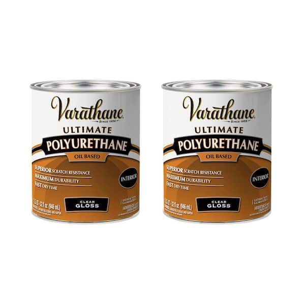 Varathane 1 qt. Clear Gloss 275 VOC Oil-Based Interior Polyurethane (2-Pack)
