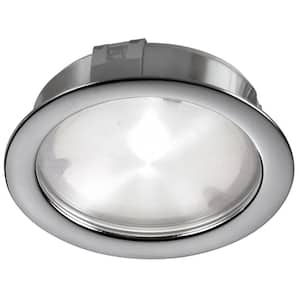 2.64 in. Lens LED Puck Light 3000K New Construction or Remodel Satin Nickel Integrated Recessed Light Kit
