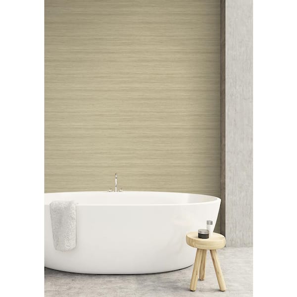Rye Shantung Silk Embossed Vinyl Unpasted Wallpaper Roll 60.75 sq. ft.