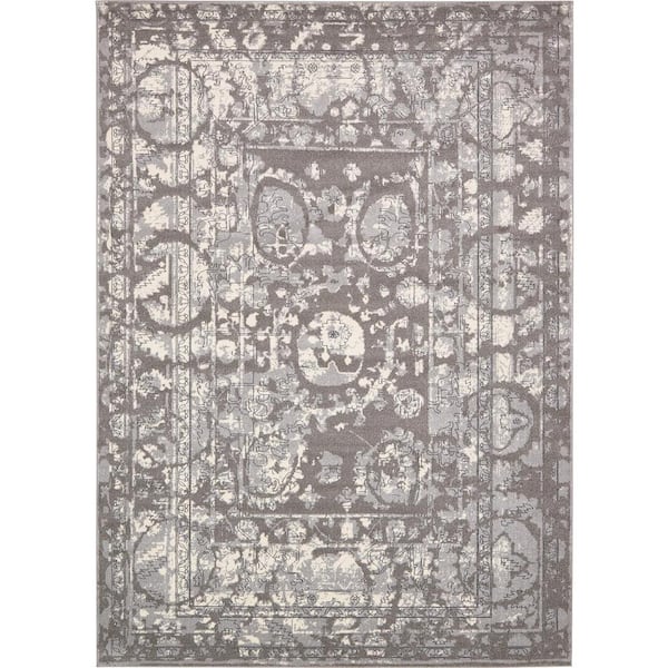 Unique Loom La Jolla Vintage Gray 10' 0 x 14' 0 Area Rug