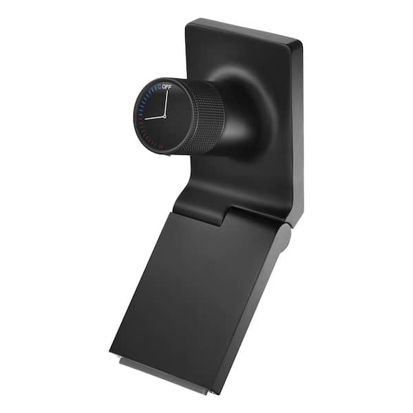 SUMERAIN 90° Folding Spout Single Handle Wall Mounted Bathroom Faucet with Valve in Matte Black