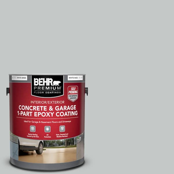 BEHR PREMIUM 1 gal. #N450-2 Zero Gravity Self-Priming 1-Part Epoxy Satin Interior/Exterior Concrete and Garage Floor Paint