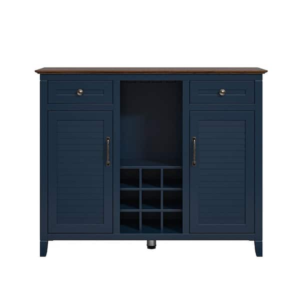 Navy blue wine cabinet sale