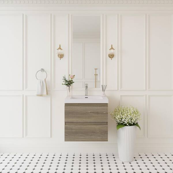 Abruzzo 23-5/8 in. W x 19-3/4 in. D x 22-1/2 in. H Bathroom Wall