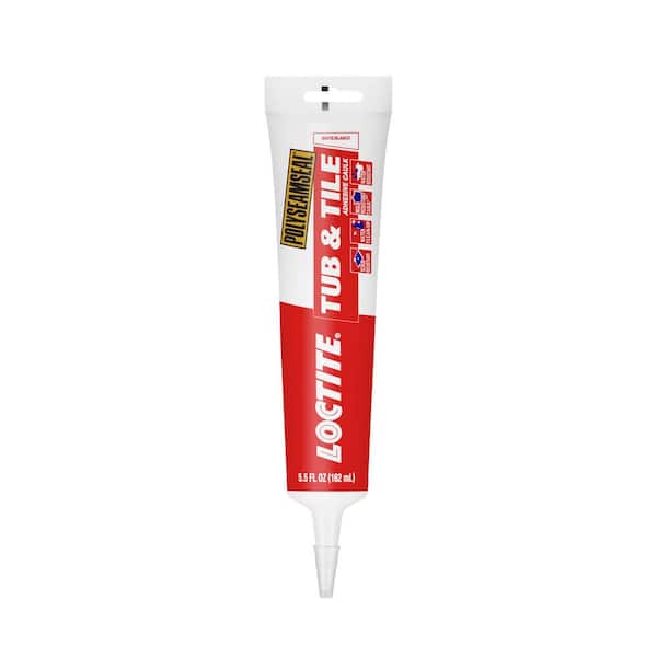 Polyseamseal Tub and Tile 5.5 oz. White Latex Caulk Sealant (12-pack)